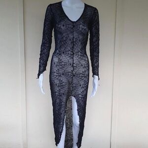 gothic mesh spider dress small/medium